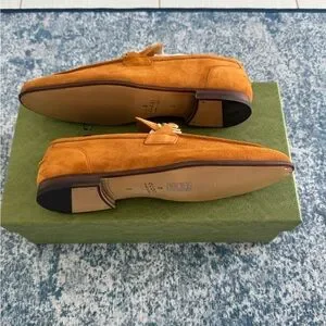 Gucci | Shoes | Gucci Burnt Orange Suede Loafers | Poshmark display picture 1